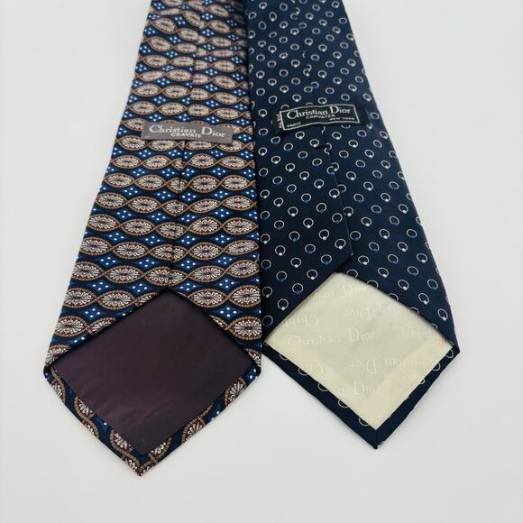 Christian Dior Tie Silk Mens Lot Of 2 Designer Multicolor - Picture 3 of 5